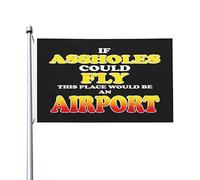 Si je pouvais voler, ce serait un aéroport, drapeau de jardin toutes saisons, bannière de cour pour cour, drapeaux de décoration extérieure imprimés Double face