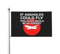 Si je pouvais voler, ce serait un aéroport, drapeau de jardin toutes saisons, bannière de cour pour cour, drapeaux de décoration extérieure imprimés Double face