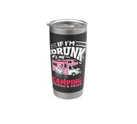 Si je suis bourré, c'est la faute de mon ami campeur Gobelet isotherme en acier inoxydable double paroi