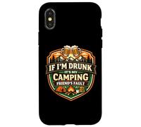 Si Je suis bourré, C'est la faute de Mon ami de Camping Funny Camper Gag Coque pour iPhone X/XS