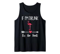 Si je suis bourrée, c'est de sa faute Wine Flamingo Matching Couples Débardeur