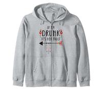 Si Je suis bourrée, C'est sa faute à Boho Feathers Funny Best Friends Sweat à Capuche