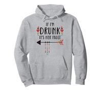 Si Je suis bourrée, C'est sa faute à Boho Feathers Funny Best Friends Sweat à Capuche