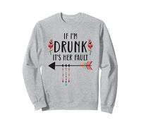 Si Je suis bourrée, C'est sa faute à Boho Feathers Funny Best Friends Sweatshirt