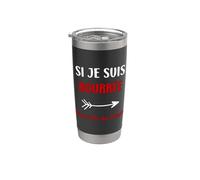 Si je suis bourrée femme Soirée alcool Humour Apéro duo Gobelet isotherme en acier inoxydable double paroi