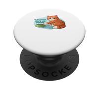 Si Je suis de Mauvaise Humeur, Donne-Moi Un Chat Gourmand avec Un Bol de Nourriture PopSockets PopGrip Adhésif