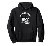 Si Je suis en Forme, Je m'assois, crâne de Chat Noir drôle Sweat à Capuche