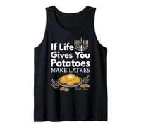 Si la Vie Vous Donne des Pommes de Terre, Faites des Lattes, Hanukkah Dreidel Débardeur