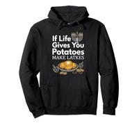 Si la Vie Vous Donne des Pommes de Terre, Faites des Lattes, Hanukkah Dreidel Sweat à Capuche