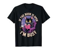 Si Le Livre est Ouvert, Je lis des Livres Chat. T-Shirt