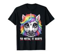 Si Le métal Fait Mal à Un Joli Visage de Licorne maléfique T-Shirt