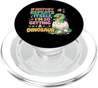 Si l'histoire se répète, Je deviendrai Un Dinosaure Mignon PopSockets PopGrip pour MagSafe