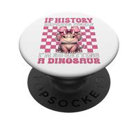 Si l'histoire se répète, Je Vais Avoir Un tricératops de Dinosaure PopSockets PopGrip Adhésif
