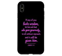 Si l'un d'entre Vous Manque de Sagesse, Verset de la Bible, Écriture de Foi, Jacques Coque pour iPhone XS Max