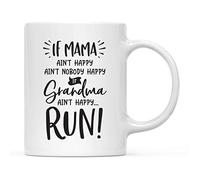 Si Maman N'Est Pas Contente, Personne N'Est Content, Si Grand-Mère N'Est Pas Contente… Fuyez ! Tasses À Thé Drôle Tasse Mignonne Tasse À Café Pour Bureau L'École Lait 330Ml