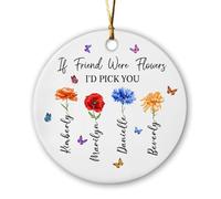 Si Mes Amis Étaient des Fleurs, Je Te Choisirais Pendentif De Noël avec Ficelle Décoration De Noël A Suspendre Créatif Ornement Suspendu pour Jardin Festival Mariage