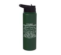 Si mon peuple est appelé par mon nom, 2 Chroniques 7:14 Stainless Steel Insulated Water Bottle