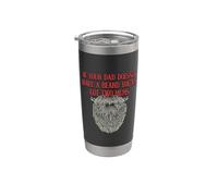 Si papa n'a pas de barbe, tu as deux mamans, c'est drôle Gobelet isotherme en acier inoxydable double paroi
