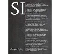 Si par Rudyard Kipling Poème en Français (50cm x 70cm, Chalkboard Black)