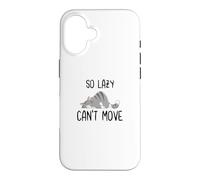 Si paresseuse ne Peut Pas bouger, drôle et Mignonne Amoureuse des Chats, Crazy Cat Lady Coque pour iPhone 16