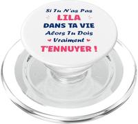 SI Pas de Lila Fille prénom personnalisé Humour Lila PopSockets PopGrip pour MagSafe
