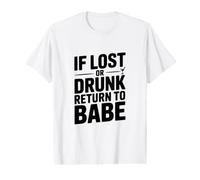 Si Perdu ou Ivre, retournez à bébé T-Shirt Graphique avec Valeur