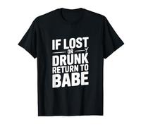 Si Perdu ou Ivre, retournez à bébé T-Shirt Graphique avec Valeur