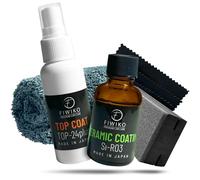 SI-R03 Revêtement Céramique 30 ml Set Protection du Vernis jusqu’à 36 Mois - Brillance Profonde & Effet Hydrophobe Lotus - Nano Coating pour Voiture - Finition Professionnelle Made in Japan