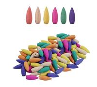 SI SEN 120 Pièces Cônes d'Encens, Coffret Cônes d'Encens Reflux, Fontaine à Parfum Naturel, pour Chambre Bureau Yoga Cuisine