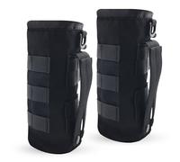 SI SEN 2 Pièces Sac Porte-Bouteille Molle, Poches de Sac à Dos de Randonnée pour Bouteille d’Eau, Sac Tactique Porte Bouteille, pour Camping Randonnée Voyages Escalade (Noir)