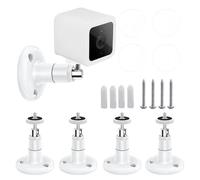 SI SEN 4 Pièces Support Mural pour Caméra, Security Camera Mount, Support Caméra Mural Réglable d'angle Compatible, pour Toutes Les Caméras de Sécurité avec Trous Filetés 1/4