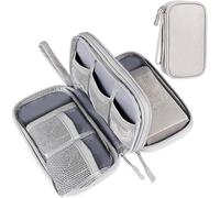 SI SEN Sac De Rangement pour CâBles, 7,67 X 4,33 X 2,16 Pouces, Portable, Organiseur De CâBles De Voyage, pour Accessoires éLectroniques, Batterie Externe, Carte SD, CâBle De Charge, Gris