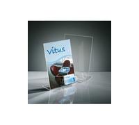 SI-TA230 Support de table Diagonal A4 Acrylique Transparent