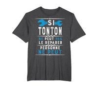 Si Tonton Ne Peut Pas Le Réparer T-Shirt, Homme Grandes Tailles, Chiné Foncé, 3X Tall
