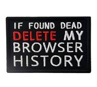 Si trouvé mort Supprimer mon navigateur Brodé Crochet et boucle d'attache Patch