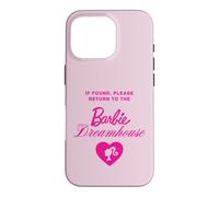 Si trouvé, Veuillez Retourner à la Maison de rêve Barbie Coque pour iPhone 16 Pro