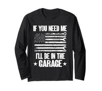 Si tu as besoin de moi, je serai dans le garage, un drôle de père mécanicien automobile Manche Longue