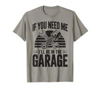 Si tu as besoin de moi, je serai dans le garage, un drôle de père mécanicien de bus T-Shirt