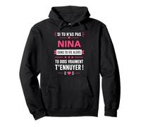 Si tu n'as Pas de Nina Blague prénom Humour Nina Sweat à Capuche