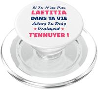 Si tu n'as Pas Laetitia Fille Drole Prénom Humour Laetitia PopSockets PopGrip pour MagSafe