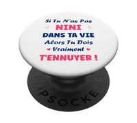 Si tu n'as Pas nini Fille Drole Prénom Humour nini PopSockets PopGrip Adhésif