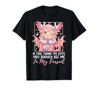 Si tu penses Que Je suis Mignonne, Regarde-Moi dans Mon Costume de Fourrure de Dragon en Fourrure T-Shirt