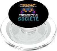 Si Tu Peux Lire Ce Texte Pose La Manette Société Gaming PopSockets PopGrip pour MagSafe