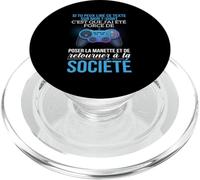 Si Tu Peux Lire Ce Texte Pose La Manette Société Gaming PopSockets PopGrip pour MagSafe