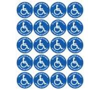 Si tu prends ma place, prends mon handicap - 20 stickers de 5cm - Sticker/autocollant