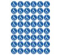 Si tu prends ma place, prends mon handicap - 48fois 2.5x2.5cm - Sticker/autocollant