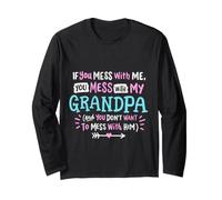 Si tu Te moques de Moi, tu t'en Prends à Mon Grand-père Funny Kids Manche Longue