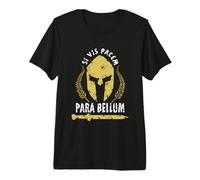 Si Vis Pacem Para Bellum Casque de Motivation Spartan T-Shirt Haut de Gamme