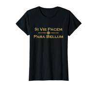 Si Vis Pacem Para Bellum - Proverbe Latin T-Shirt, Femme, Noir, XS