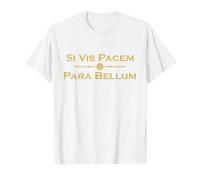 Si Vis Pacem Para Bellum - Proverbe Latin T-Shirt, Homme, Blanc, XXL